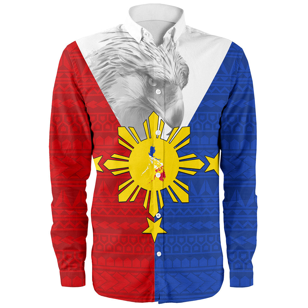 Philippines Filipinos Long Sleeve Shirt Polynesia Tribal Flag Eagles