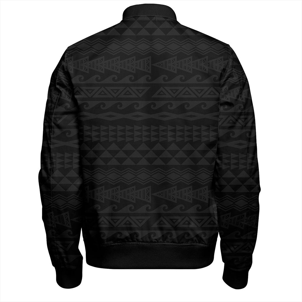Hawaii Bomber Jacket Tribal Kanaka Maoli King Kamehameha Crack Style
