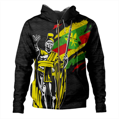 Hawaii Hoodie Tribal Kanaka Maoli King Kamehameha Crack Style
