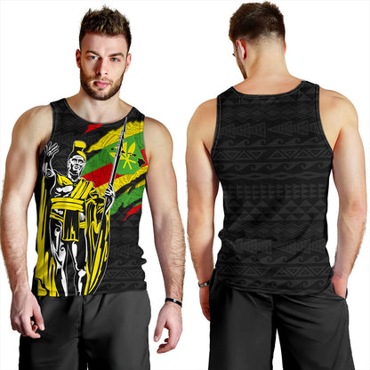 Hawaii Tank Top Tribal Kanaka Maoli King Kamehameha Crack Style