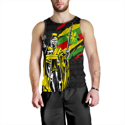 Hawaii Tank Top Tribal Kanaka Maoli King Kamehameha Crack Style
