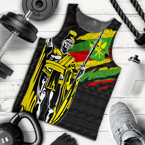 Hawaii Tank Top Tribal Kanaka Maoli King Kamehameha Crack Style