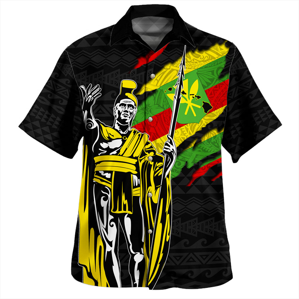 Hawaii Hawaiian Shirt Tribal Kanaka Maoli King Kamehameha Crack Style