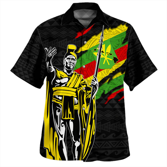Hawaii Hawaiian Shirt Tribal Kanaka Maoli King Kamehameha Crack Style