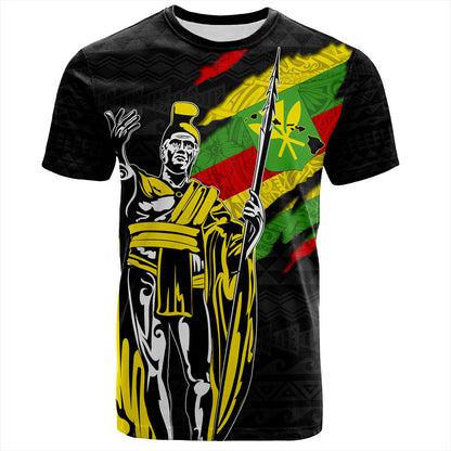 Hawaii T-Shirt Tribal Kanaka Maoli King Kamehameha Crack Style