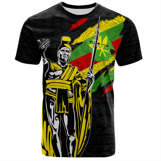 Hawaii T-Shirt Tribal Kanaka Maoli King Kamehameha Crack Style