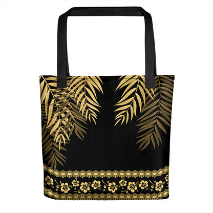 Hawaii Tote Bag Polynesia Tribal Leave Palm Style