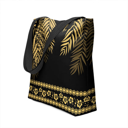 Hawaii Tote Bag Polynesia Tribal Leave Palm Style