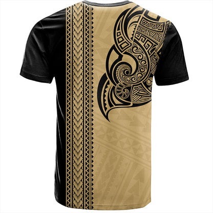 American Samoa T-Shirt Polynesia Tribal Tattoo Gold
