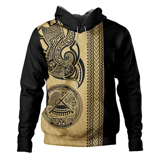 American Samoa Hoodie Polynesia Tribal Tattoo Gold