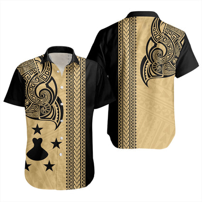 Austral Islands Short Sleeve Shirt Polynesian Coat Of Arms Tribal Tattoo