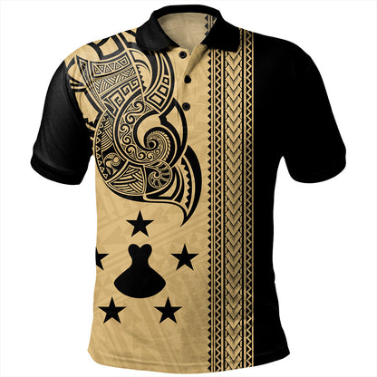 Austral Islands Polo Shirt Polynesian Coat Of Arms Tribal Tattoo