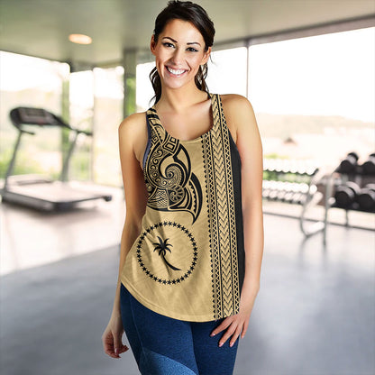 Chuuk State Women Tank Polynesia Coat Of Arms Tribal Tattoo