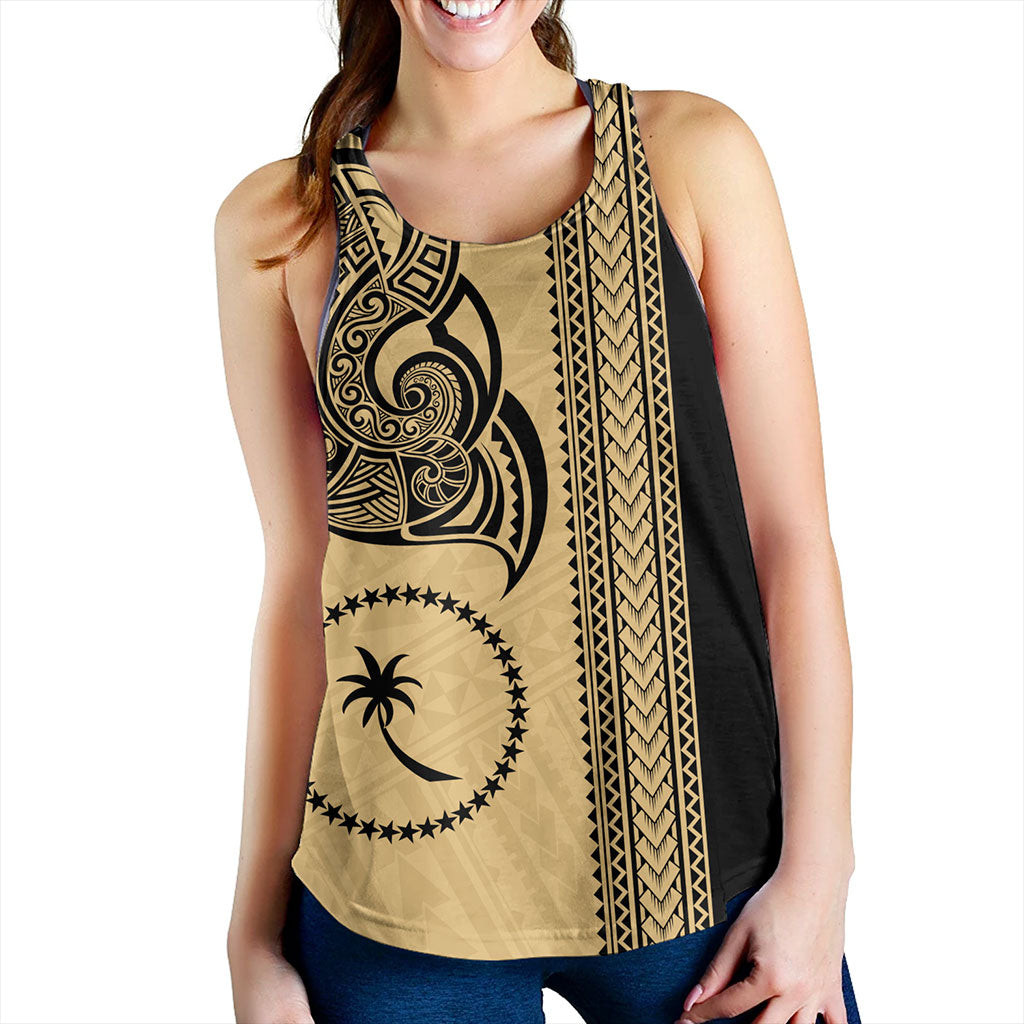 Chuuk State Women Tank Polynesia Coat Of Arms Tribal Tattoo