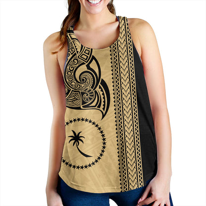 Chuuk State Women Tank Polynesia Coat Of Arms Tribal Tattoo