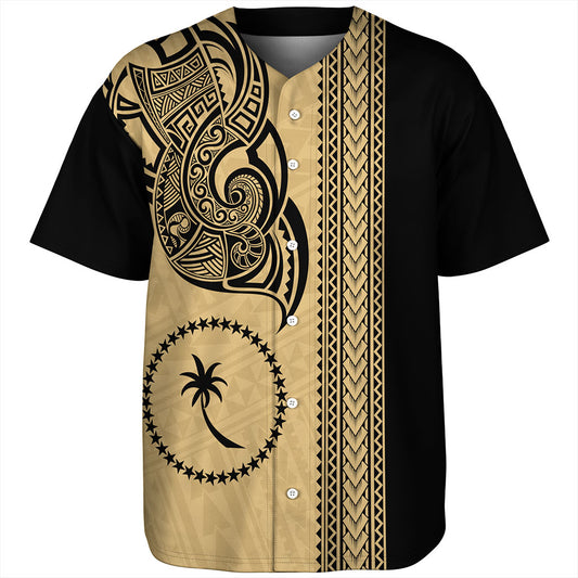 Chuuk State Baseball Shirt Polynesia Coat Of Arms Tribal Tattoo