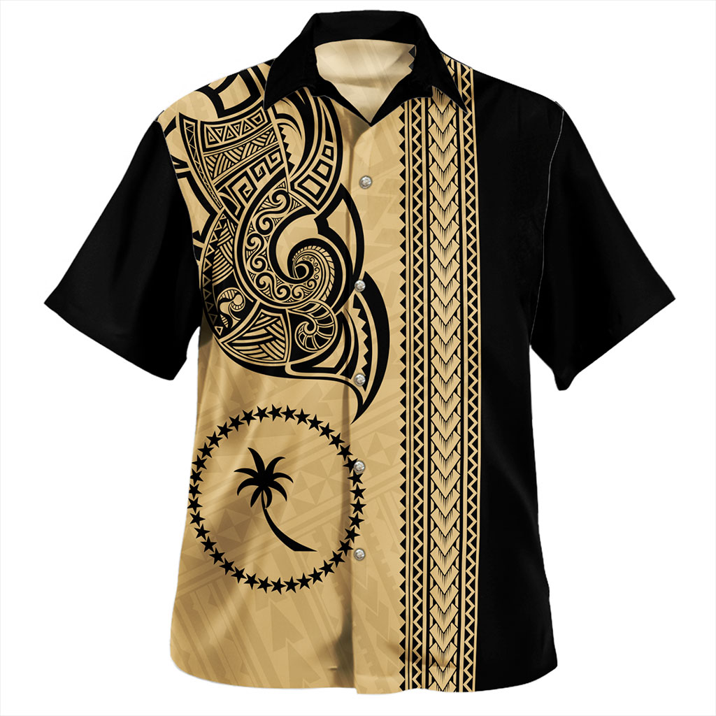 Chuuk State Hawaiian Shirt Polynesia Coat Of Arms Tribal Tattoo