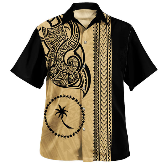 Northern Mariana Islands Hawaiian Shirt Polynesia Coat Of Arms Tribal Tattoo