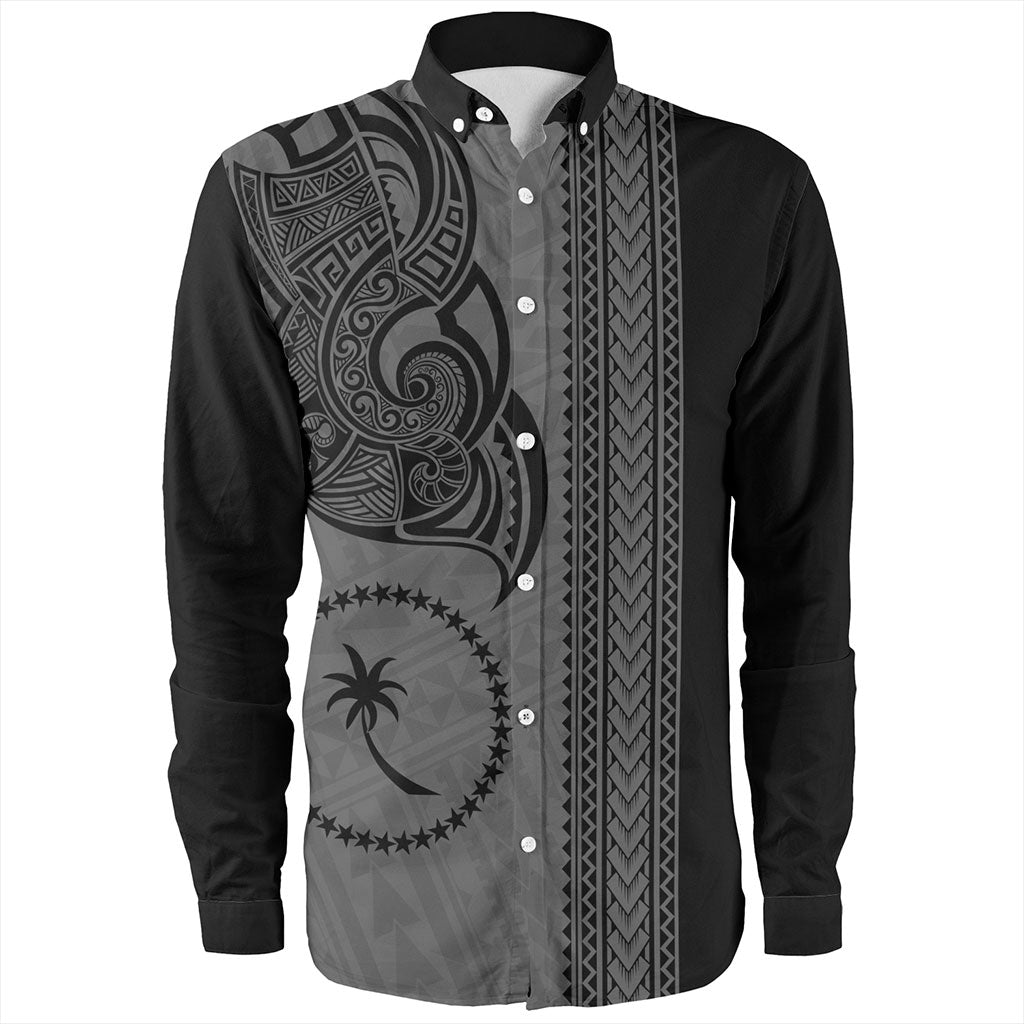 Chuuk State Long Sleeve Shirt Polynesia Coat Of Arms Tribal Tattoo