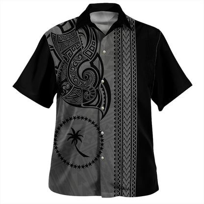 Northern Mariana Islands Hawaiian Shirt Polynesia Coat Of Arms Tribal Tattoo