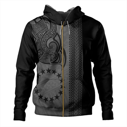 Cook Islands Hoodie Polynesian Coat Of Arms Tribal Tattoo