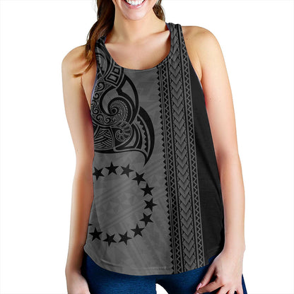 Cook Islands Women Tank Polynesian Coat Of Arms Tribal Tattoo