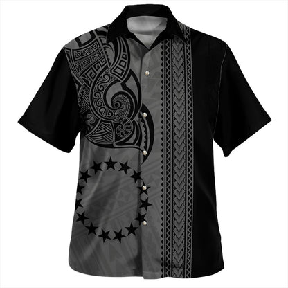 Cook Islands Hawaiian Shirt Polynesian Coat Of Arms Tribal Tattoo