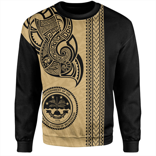 Federated States Of Micronesia Sweatshirt Polynesia Coat Of Arms Tribal Tattoo