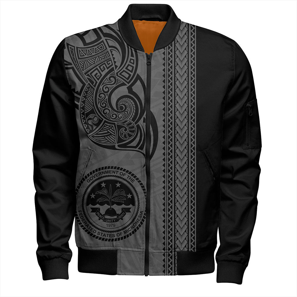 Federated States Of Micronesia Bomber Jacket Polynesia Coat Of Arms Tribal Tattoo