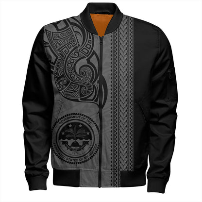 Federated States Of Micronesia Bomber Jacket Polynesia Coat Of Arms Tribal Tattoo