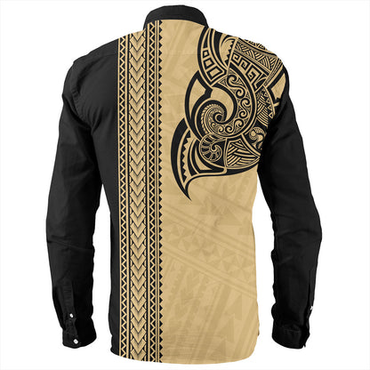 Gambier Islands Long Sleeve Shirt Polynesian Coat Of Arms Tribal Tattoo