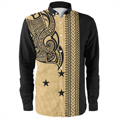 Gambier Islands Long Sleeve Shirt Polynesian Coat Of Arms Tribal Tattoo