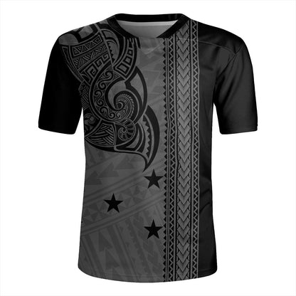Gambier Islands Rugby Jersey Polynesian Coat Of Arms Tribal Tattoo