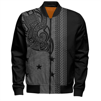 Gambier Islands Bomber Jacket Polynesian Coat Of Arms Tribal Tattoo