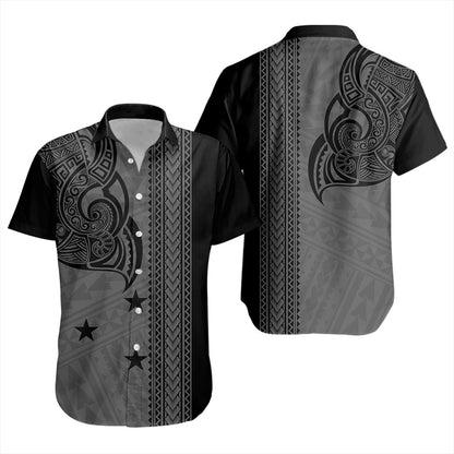 Gambier Islands Short Sleeve Shirt Polynesian Coat Of Arms Tribal Tattoo