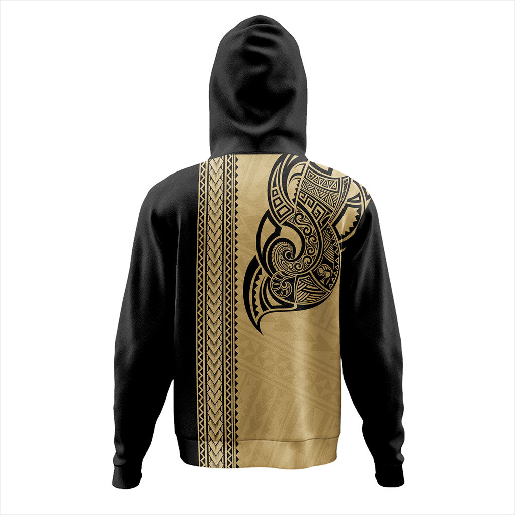 Guam Hoodie Polynesia Tribal Tattoo Gold