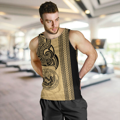 Hawaii Tank Top Polynesia Tribal Tattoo Gold