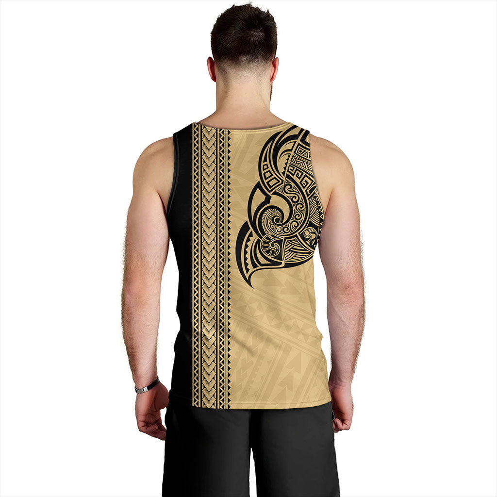 Hawaii Tank Top Polynesia Tribal Tattoo Gold