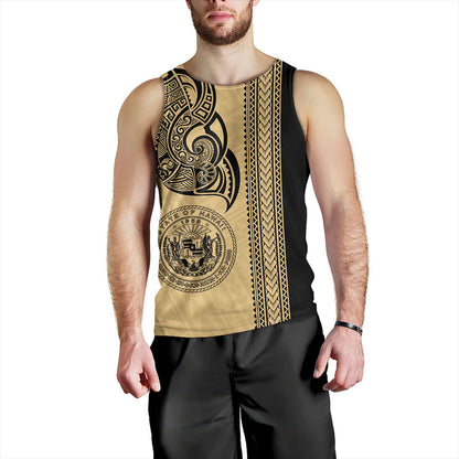 Hawaii Tank Top Polynesia Tribal Tattoo Gold