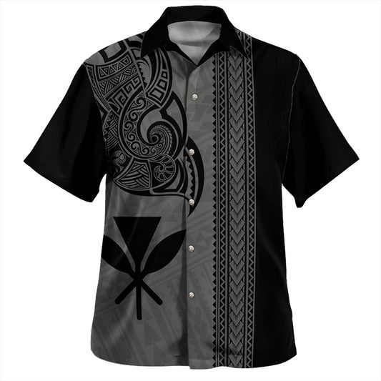 Hawaii Hawaiian Shirt Polynesia Tribal Tattoo Grey