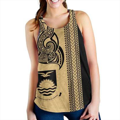 Kiribati Women Tank Polynesia Coat Of Arms Tribal Tattoo