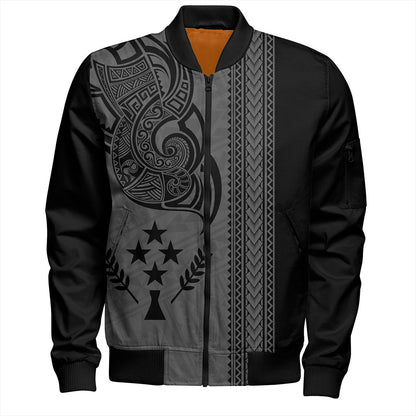 Kosrae Bomber Jacket Polynesia Coat Of Arms Tribal Tattoo