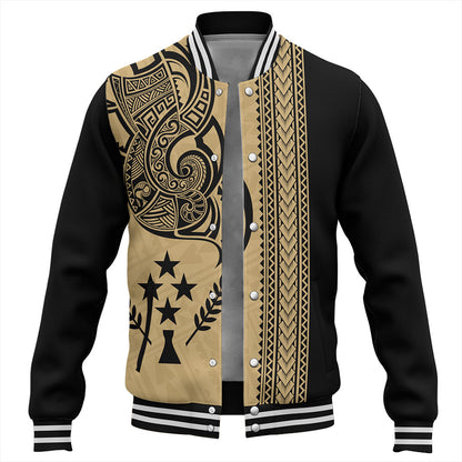 Kosrae Baseball Jacket Polynesia Coat Of Arms Tribal Tattoo