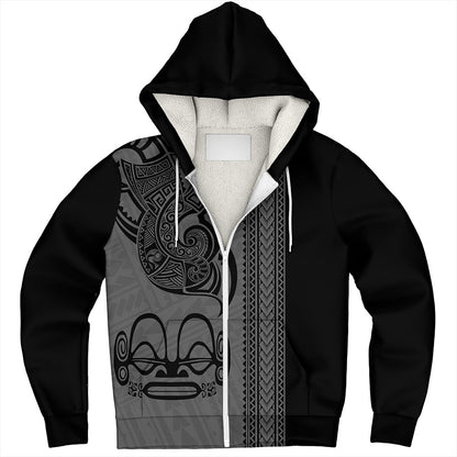Marquesas Islands Sherpa Hoodie Polynesian Coat Of Arms Tribal Tattoo