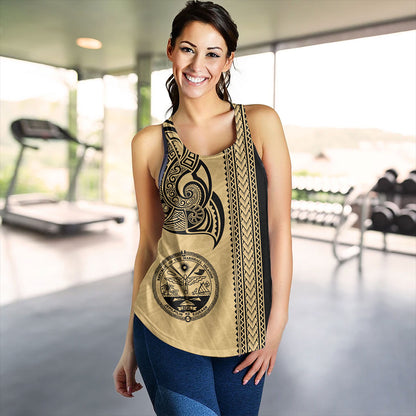 Marshall Islands Women Tank Polynesia Coat Of Arms Tribal Tattoo