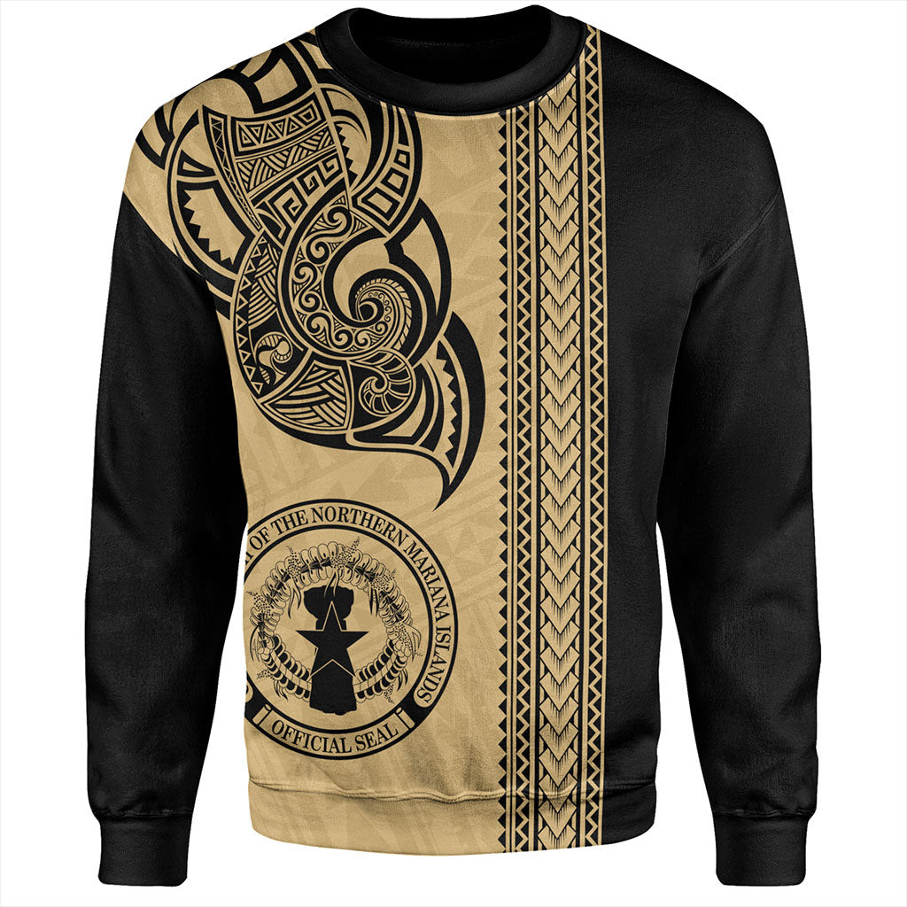 Northern Mariana Islands Sweatshirt Polynesia Coat Of Arms Tribal Tattoo