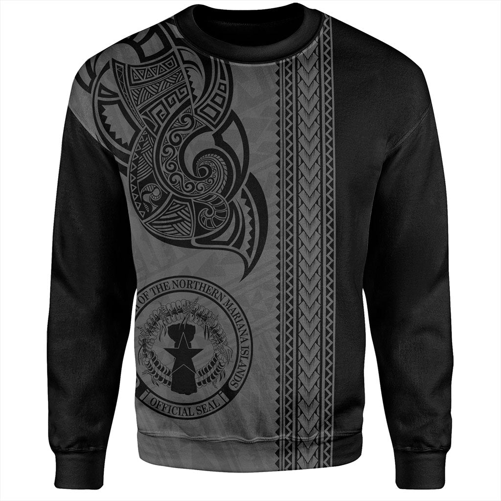 Northern Mariana Islands Sweatshirt Polynesia Coat Of Arms Tribal Tattoo