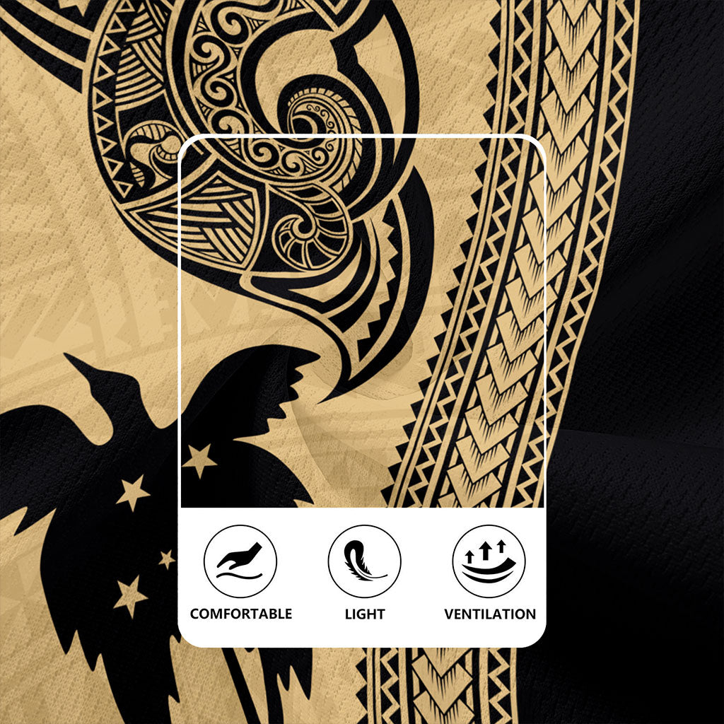 Papua New Guinea Rugby Jersey Tribal Tattoo PNG Gold