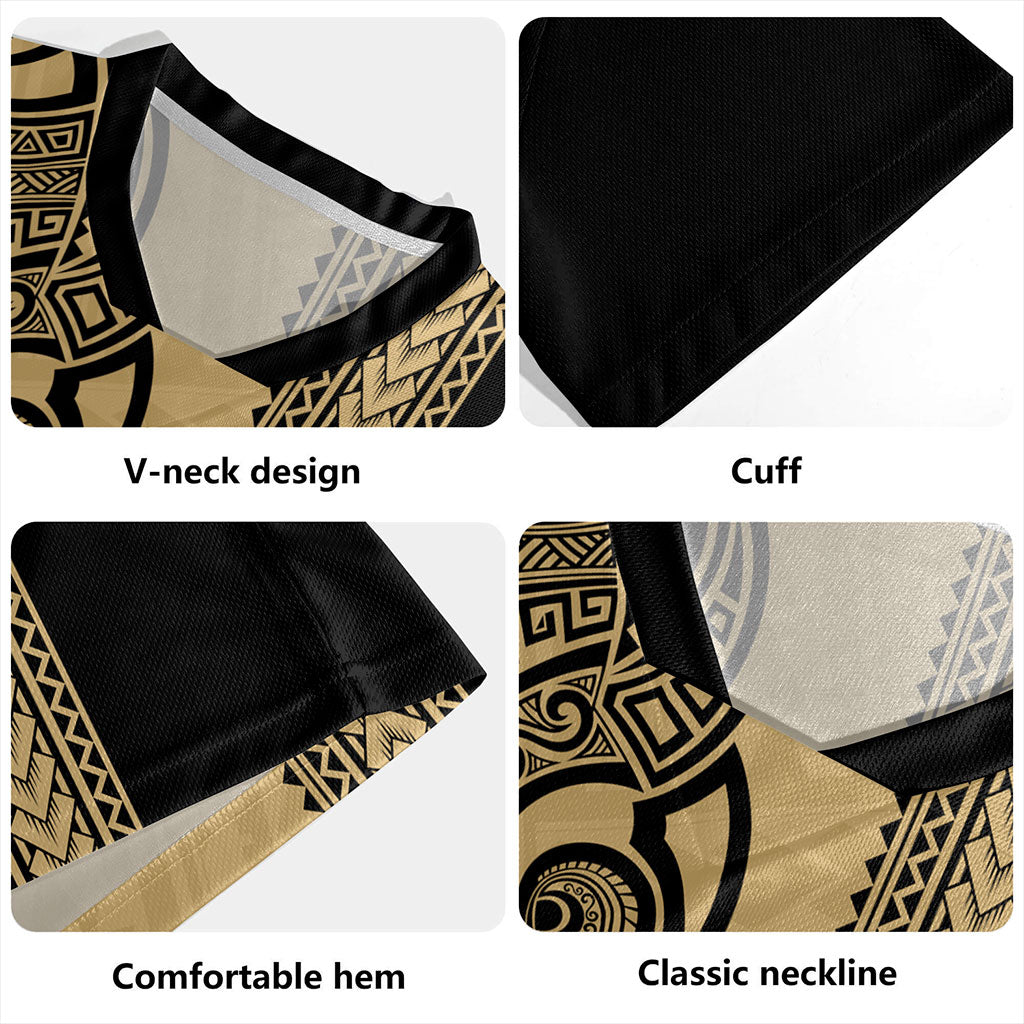 Papua New Guinea Rugby Jersey Tribal Tattoo PNG Gold