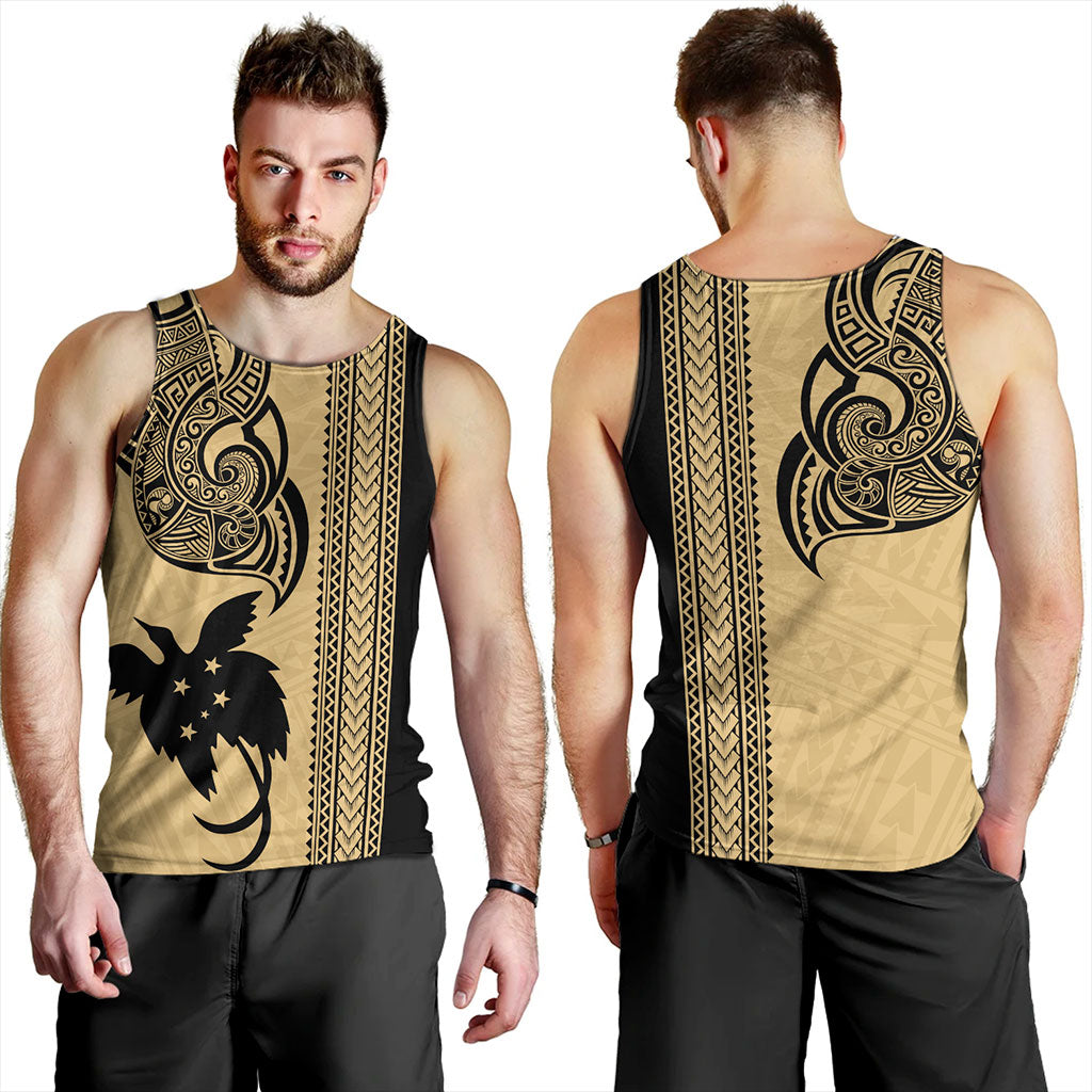 Papua New Guinea Tank Top Tribal Tattoo PNG Gold